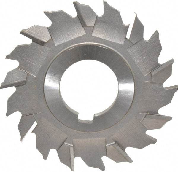 Made in USA - 3" Diam x 3/16" Width of Cut, 18 Teeth, High Speed Steel Side Milling Cutter - Staggered Teeth, Uncoated - USA Tool & Supply