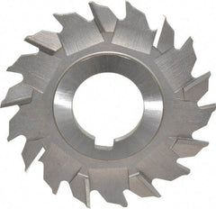 Made in USA - 3" Diam x 3/16" Width of Cut, 18 Teeth, High Speed Steel Side Milling Cutter - Staggered Teeth, Uncoated - USA Tool & Supply