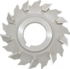 Made in USA - 3" Diam x 1/4" Width of Cut, 18 Teeth, High Speed Steel Side Milling Cutter - Staggered Teeth, Uncoated - USA Tool & Supply