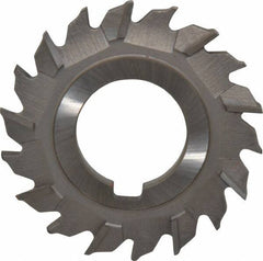 Made in USA - 3" Diam x 1/4" Width of Cut, 18 Teeth, High Speed Steel Side Milling Cutter - Staggered Teeth, Uncoated - USA Tool & Supply