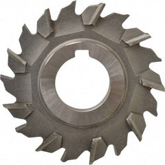 Made in USA - 3" Diam x 5/16" Width of Cut, 18 Teeth, High Speed Steel Side Milling Cutter - Staggered Teeth, Uncoated - USA Tool & Supply