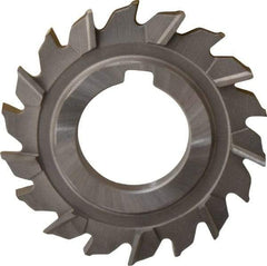 Made in USA - 3" Diam x 5/16" Width of Cut, 18 Teeth, High Speed Steel Side Milling Cutter - Staggered Teeth, Uncoated - USA Tool & Supply