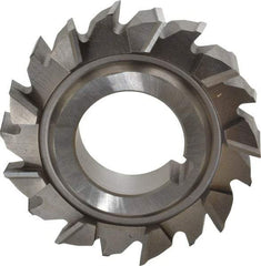 Made in USA - 3" Diam x 3/4" Width of Cut, 18 Teeth, High Speed Steel Side Milling Cutter - Staggered Teeth, Uncoated - USA Tool & Supply