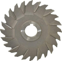 Made in USA - 5" Diam x 5/16" Width of Cut, 24 Teeth, High Speed Steel Side Milling Cutter - Staggered Teeth, Uncoated - USA Tool & Supply