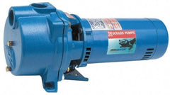 Goulds Pumps - 230 Volt, 13.9 Amp, 1 Phase, 2 HP, Self Priming Centrifugal Pump - 48J Frame, 1-1/2 Inch Inlet, 87 Max GPM, ODP Motor, Cast Iron Housing, Noryl Impeller, 106 Ft. Shut Off, Carbon Ceramic Mechanical Seal - USA Tool & Supply