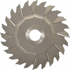 Made in USA - 6" Diam x 5/16" Width of Cut, 24 Teeth, High Speed Steel Side Milling Cutter - Staggered Teeth, Uncoated - USA Tool & Supply