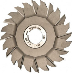 Made in USA - 6" Diam x 3/8" Width of Cut, 24 Teeth, High Speed Steel Side Milling Cutter - Staggered Teeth, Uncoated - USA Tool & Supply