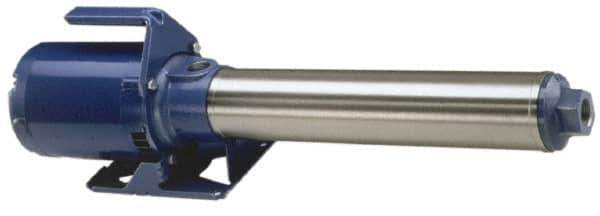 Goulds Pumps - 1 hp, 3 Phase, 230/460 Volt, High Pressure Pump, Multi Stage Booster Pump - Water Supply Booster, ODP Motor, 10 Stage - USA Tool & Supply