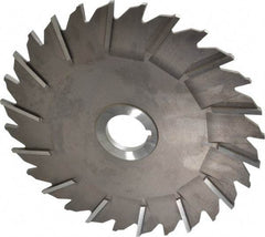 Made in USA - 8" Diam x 1/4" Width of Cut, 28 Teeth, High Speed Steel Side Milling Cutter - Staggered Teeth, Uncoated - USA Tool & Supply