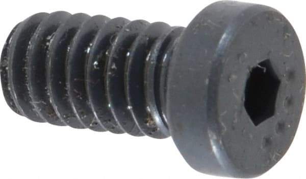 Made in USA - 1/4-20 UNC Hex Socket Drive, Low Socket Cap Screw - Grade 4037 Alloy Steel, Black Oxide Finish, Fully Threaded, 1/2" Length Under Head - USA Tool & Supply