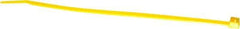 Made in USA - 7.562" Long Yellow Nylon Standard Cable Tie - 50 Lb Tensile Strength, 1.32mm Thick, 2" Max Bundle Diam - USA Tool & Supply