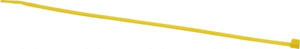 Made in USA - 11-1/4" Long Yellow Nylon Standard Cable Tie - 50 Lb Tensile Strength, 1.32mm Thick, 2" Max Bundle Diam - USA Tool & Supply