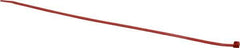 Made in USA - 14-1/4" Long Red Nylon Standard Cable Tie - 50 Lb Tensile Strength, 1.32mm Thick, 4" Max Bundle Diam - USA Tool & Supply