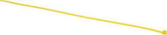 Made in USA - 14-1/4" Long Yellow Nylon Standard Cable Tie - 50 Lb Tensile Strength, 1.32mm Thick, 4" Max Bundle Diam - USA Tool & Supply