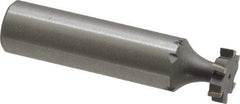 Made in USA - 1/2" Diam x 1/8" Face Width, Carbide-Tipped, 6 Teeth, Shank Connection Woodruff Keyseat Cutter - Uncoated, 2-1/8" OAL x 1/2" Shank, Staggered Teeth, ANSI 404, Old Standard 3 - USA Tool & Supply
