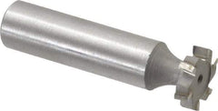 Made in USA - 5/8" Diam x 5/32" Face Width, Carbide-Tipped, 6 Teeth, Shank Connection Woodruff Keyseat Cutter - Uncoated, 2-5/32" OAL x 1/2" Shank, Staggered Teeth, ANSI 505, Old Standard 6 - USA Tool & Supply