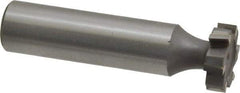 Made in USA - 5/8" Diam x 3/16" Face Width, Carbide-Tipped, 6 Teeth, Shank Connection Woodruff Keyseat Cutter - Uncoated, 2-3/16" OAL x 1/2" Shank, Staggered Teeth, ANSI 605, Old Standard 61 - USA Tool & Supply