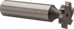 Made in USA - 3/4" Diam x 1/8" Face Width, Carbide-Tipped, 6 Teeth, Shank Connection Woodruff Keyseat Cutter - Uncoated, 2-1/8" OAL x 1/2" Shank, Staggered Teeth, ANSI 406, Old Standard 7 - USA Tool & Supply
