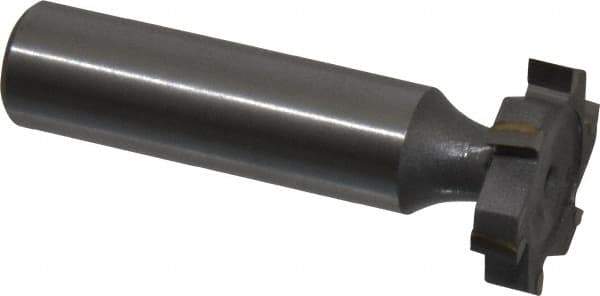 Made in USA - 7/8" Diam x 3/16" Face Width, Carbide-Tipped, 6 Teeth, Shank Connection Woodruff Keyseat Cutter - Uncoated, 2-3/16" OAL x 1/2" Shank, Staggered Teeth, ANSI 607, Old Standard 11 - USA Tool & Supply