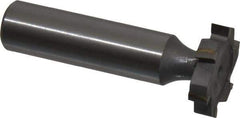 Made in USA - 7/8" Diam x 3/16" Face Width, Carbide-Tipped, 6 Teeth, Shank Connection Woodruff Keyseat Cutter - Uncoated, 2-3/16" OAL x 1/2" Shank, Staggered Teeth, ANSI 607, Old Standard 11 - USA Tool & Supply