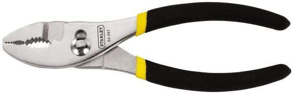 Stanley - 6-3/4" OAL, 1-7/16" Jaw Length, Slip Joint Pliers - 2 Positions, Serrated Jaw, Slip Joint Head, Slip Joint Plier Tool, Serrated Pipe Jaw - USA Tool & Supply