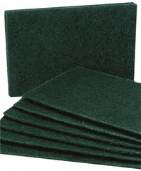 Ability One - 9-1/2" Long x 6" Wide x 1/4" Thick Sponge - Medium-Duty, Green - USA Tool & Supply