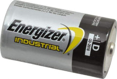 Ability One - Size D, Alkaline, Standard Battery - 1.5 Volts, Button Tab Terminal - USA Tool & Supply