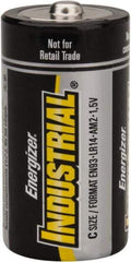 Ability One - Size C, Alkaline, Standard Battery - 1.5 Volts, Button Tab Terminal - USA Tool & Supply