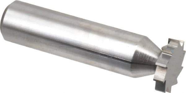 Made in USA - 5/8" Diam x 1/8" Face Width, Solid Carbide, 10 Teeth, Shank Connection Woodruff Keyseat Cutter - Uncoated, 2-1/8" OAL x 1/2" Shank, Straight Teeth, ANSI 405, Old Standard 5 - USA Tool & Supply