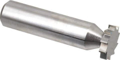 Made in USA - 5/8" Diam x 1/8" Face Width, Solid Carbide, 10 Teeth, Shank Connection Woodruff Keyseat Cutter - Uncoated, 2-1/8" OAL x 1/2" Shank, Straight Teeth, ANSI 405, Old Standard 5 - USA Tool & Supply