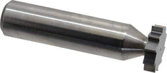Made in USA - 5/8" Diam x 5/32" Face Width, Solid Carbide, 10 Teeth, Shank Connection Woodruff Keyseat Cutter - Uncoated, 2-5/32" OAL x 1/2" Shank, Straight Teeth, ANSI 505, Old Standard 6 - USA Tool & Supply