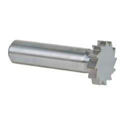 Made in USA - 7/8" Diam x 3/16" Face Width, Solid Carbide, 12 Teeth, Shank Connection Woodruff Keyseat Cutter - Uncoated, 2-3/16" OAL x 1/2" Shank, Straight Teeth, ANSI 607, Old Standard 11 - USA Tool & Supply