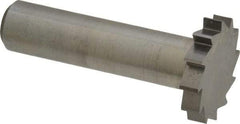 Made in USA - 1" Diam x 3/16" Face Width, Solid Carbide, 12 Teeth, Shank Connection Woodruff Keyseat Cutter - Uncoated, 2-3/16" OAL x 1/2" Shank, Straight Teeth, ANSI 608, Old Standard 13 - USA Tool & Supply