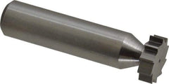 Made in USA - 5/8" Diam x 3/16" Face Width, Solid Carbide, 10 Teeth, Shank Connection Woodruff Keyseat Cutter - Uncoated, 2-3/16" OAL x 1/2" Shank, Straight Teeth, ANSI 605, Old Standard 61 - USA Tool & Supply