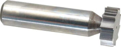 Made in USA - 3/4" Diam x 1/4" Face Width, Solid Carbide, 10 Teeth, Shank Connection Woodruff Keyseat Cutter - Uncoated, 2-1/4" OAL x 1/2" Shank, Straight Teeth, ANSI 806, Old Standard 91 - USA Tool & Supply