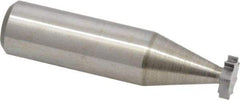 Made in USA - 3/8" Diam x 3/32" Face Width, Solid Carbide, 8 Teeth, Shank Connection Woodruff Keyseat Cutter - Uncoated, 2-3/32" OAL x 1/2" Shank, Straight Teeth, ANSI 303, Old Standard 212 - USA Tool & Supply