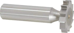 Made in USA - 1" Diam x 3/16" Face Width, High Speed Steel, 12 Teeth, Shank Connection Woodruff Keyseat Cutter - Uncoated, 2-3/16" OAL x 1/2" Shank, Straight Teeth, ANSI 608, Old Standard 13 - USA Tool & Supply