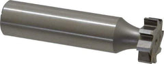 Made in USA - 5/8" Diam x 3/16" Face Width, High Speed Steel, 8 Teeth, Shank Connection Woodruff Keyseat Cutter - Uncoated, 2-3/16" OAL x 1/2" Shank, Straight Teeth, ANSI 605, Old Standard 61 - USA Tool & Supply