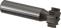 Made in USA - 3/4" Diam x 1/4" Face Width, High Speed Steel, 10 Teeth, Shank Connection Woodruff Keyseat Cutter - Uncoated, 2-1/4" OAL x 1/2" Shank, Straight Teeth, ANSI 806, Old Standard 91 - USA Tool & Supply
