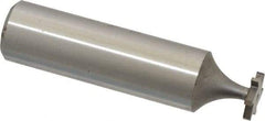 Made in USA - 3/8" Diam x 1/16" Face Width, High Speed Steel, 6 Teeth, Shank Connection Woodruff Keyseat Cutter - Uncoated, 2-1/16" OAL x 1/2" Shank, Straight Teeth, ANSI 203, Old Standard 211 - USA Tool & Supply