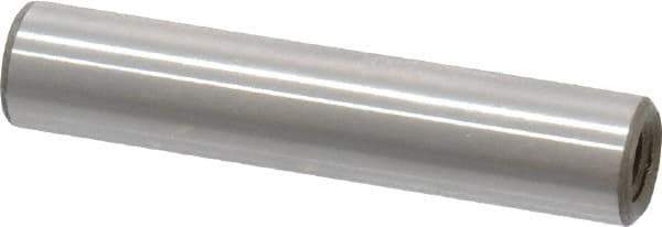 Jergens - 1/4" Diam x 1-1/4" Pin Length Alloy Steel Pull Out Dowel Pin - C 47-58 & C 60-64 (Surface) Hardness, 1 Beveled & 1 Threaded End - USA Tool & Supply