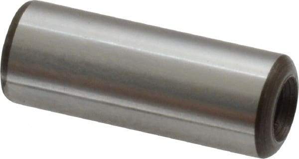 Jergens - 3/8" Diam x 1" Pin Length Alloy Steel Pull Out Dowel Pin - C 47-58 & C 60-64 (Surface) Hardness, 1 Beveled & 1 Threaded End - USA Tool & Supply