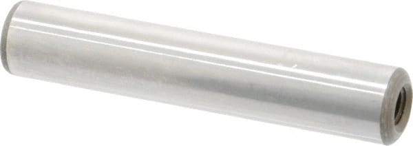 Jergens - 3/8" Diam x 2" Pin Length Alloy Steel Pull Out Dowel Pin - C 47-58 & C 60-64 (Surface) Hardness, 1 Beveled & 1 Threaded End - USA Tool & Supply