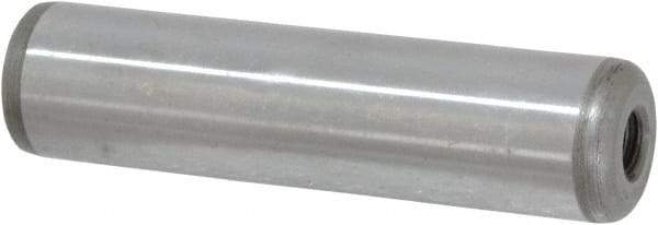 Jergens - 3/4" Diam x 3" Pin Length Alloy Steel Pull Out Dowel Pin - C 47-58 & C 60-64 (Surface) Hardness, 1 Beveled & 1 Threaded End - USA Tool & Supply