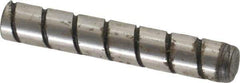 Jergens - 1/4" Diam x 1-1/2" Pin Length Alloy Steel Grooved Dowel Pin - C 47-58 & C 60-64 (Surface) Hardness, 1 Beveled & 1 Threaded End - USA Tool & Supply
