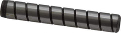 Jergens - 5/16" Diam x 2" Pin Length Alloy Steel Grooved Dowel Pin - C 47-58 & C 60-64 (Surface) Hardness, 1 Beveled & 1 Threaded End - USA Tool & Supply