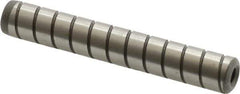 Jergens - 3/8" Diam x 2-1/2" Pin Length Alloy Steel Grooved Dowel Pin - C 47-58 & C 60-64 (Surface) Hardness, 1 Beveled & 1 Threaded End - USA Tool & Supply