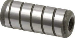 Jergens - 1/2" Diam x 1-1/4" Pin Length Alloy Steel Grooved Dowel Pin - C 47-58 & C 60-64 (Surface) Hardness, 1 Beveled & 1 Threaded End - USA Tool & Supply