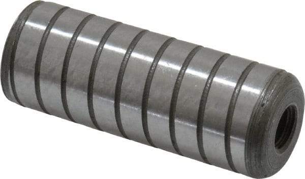 Jergens - 3/4" Diam x 2" Pin Length Alloy Steel Grooved Dowel Pin - C 47-58 & C 60-64 (Surface) Hardness, 1 Beveled & 1 Threaded End - USA Tool & Supply