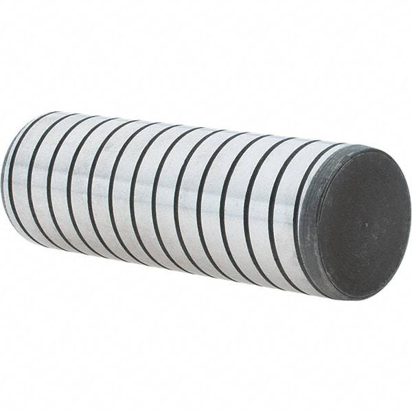 Jergens - 1" Diam x 3" Pin Length Alloy Steel Grooved Dowel Pin - C 47-58 & C 60-64 (Surface) Hardness, 1 Beveled & 1 Threaded End - USA Tool & Supply